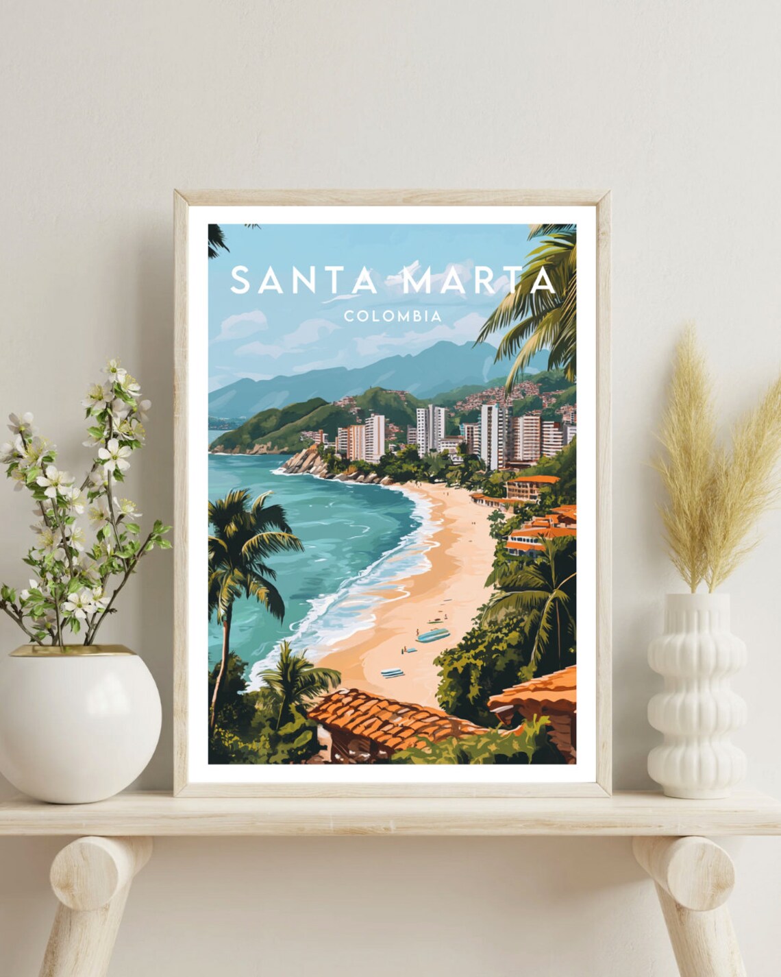 Santa Marta Travel Poster, Colombia Wall Art Print - Image 4