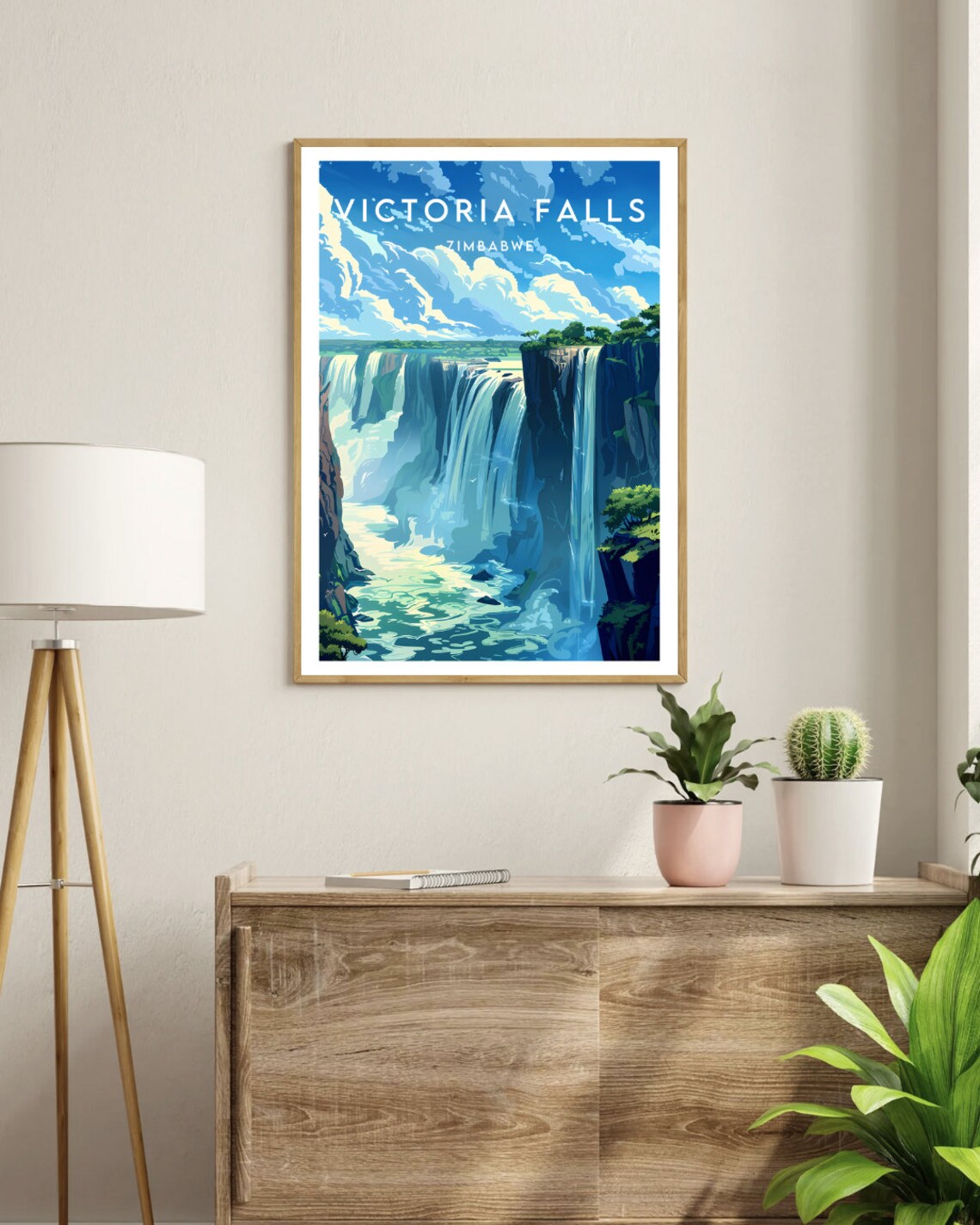 Victoria Falls Travel Poster, Zimbabwe Landscape - Image 3