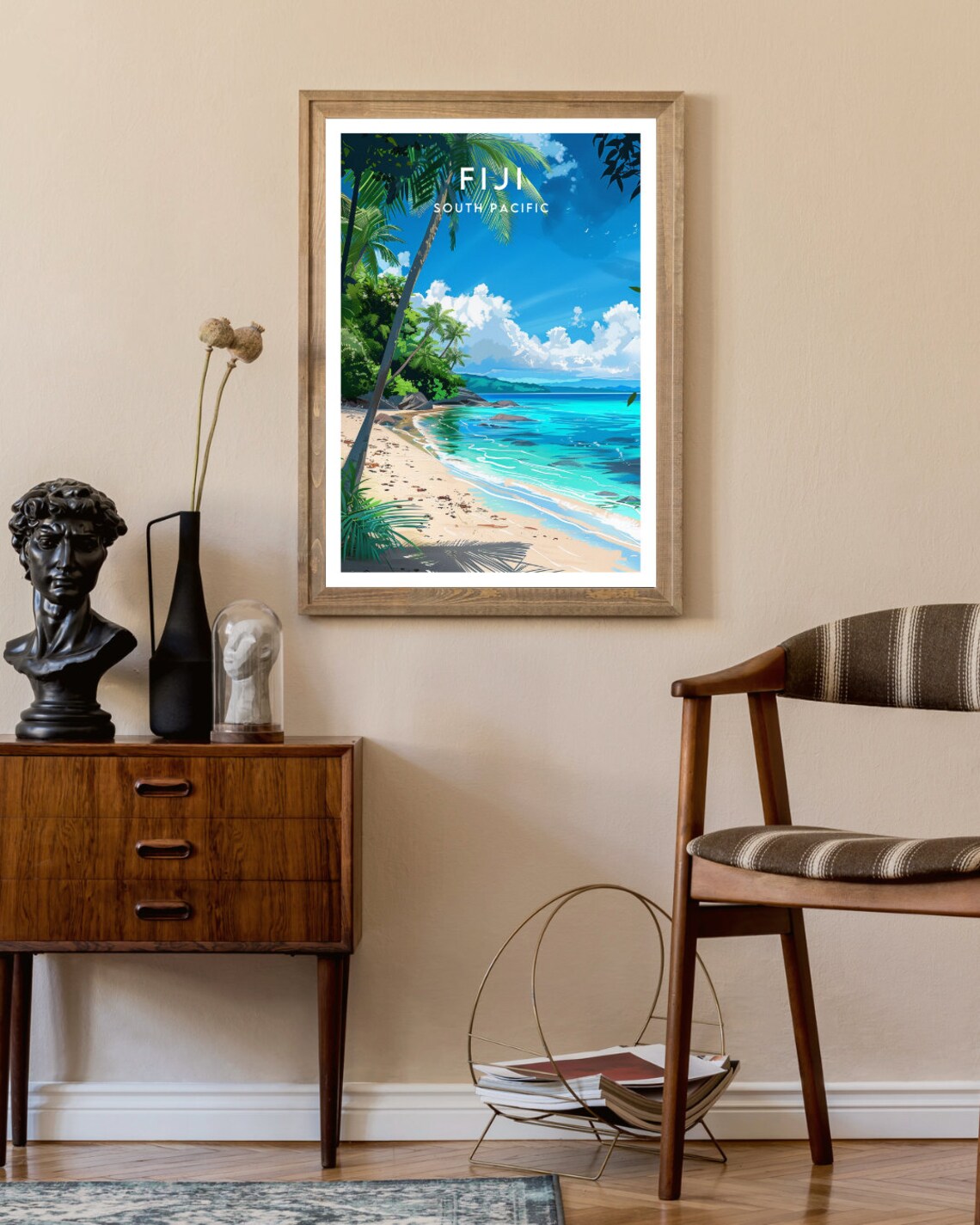 Fiji Travel Poster, South Pacific Ocean Escape - Image 2