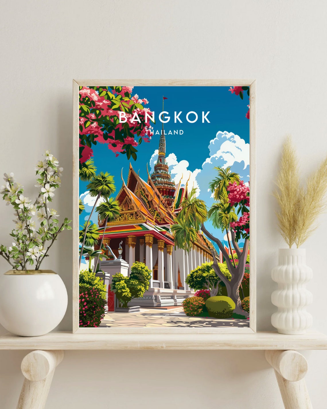 Bangkok Travel Print Thailand Bangkok Poster Thailand Poster Travel Wall Art Thailand Print Thai Poster Bangkok Print Se Asia Print - Image 4