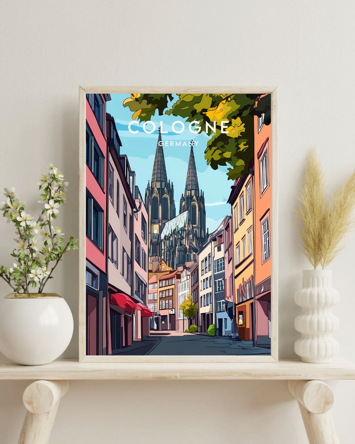 Cologne Vintage Travel Poster, Germany City Print - Image 4