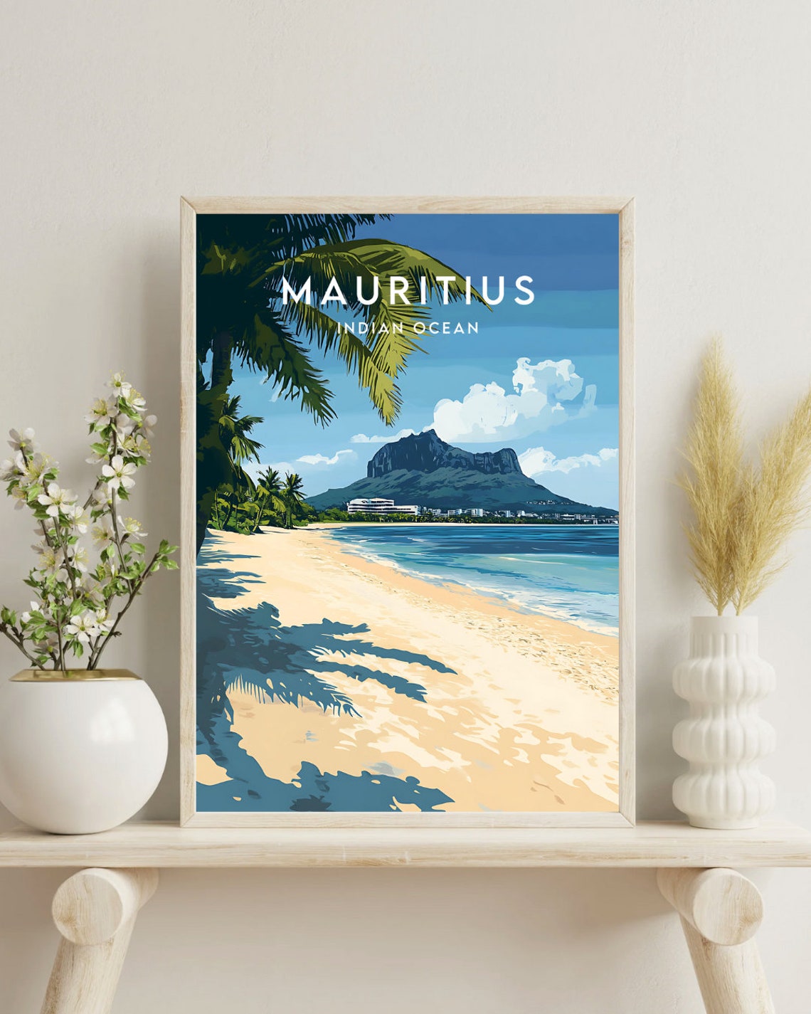 Mauritius Travel Print Indian Ocean Mauritius Poster Africa Poster Travel Wall Art Africa Print Poster Africa Mauritius Island - Image 4
