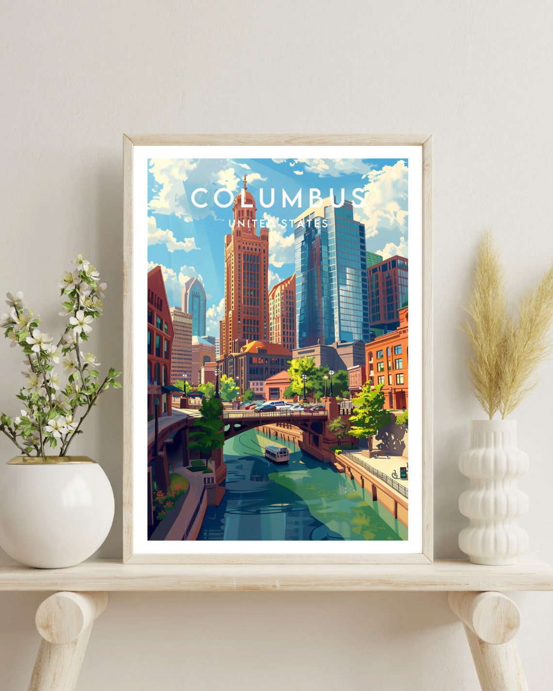 Columbus Travel Print United States Columbus Poster America Poster Travel Wall Art America Print America Columbus Usa Ohio Travel - Image 4
