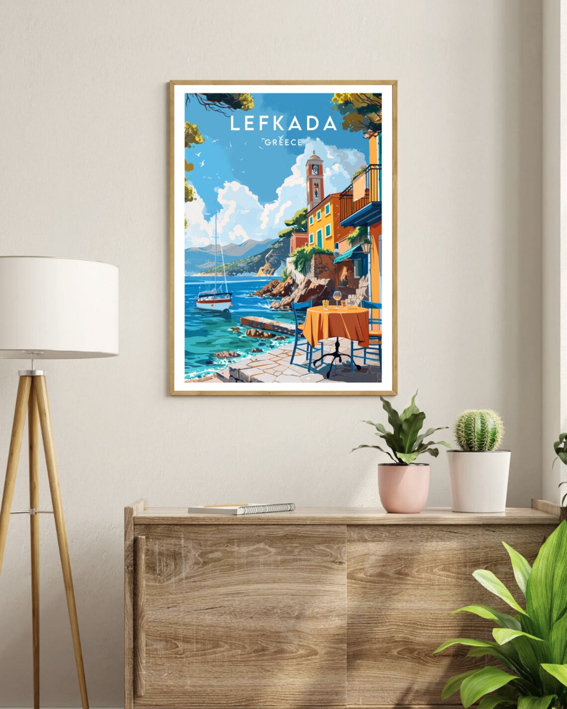 Lefkada Greece Travel Poster, Europe Wall Art - Image 3