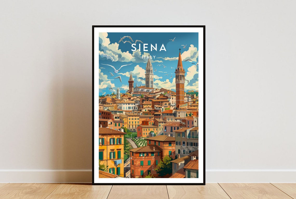 Siena Travel Print Italy Siena Poster Italy Poster Travel Wall Art Italy Print Poster Italy Europe Siena Print Italian Print