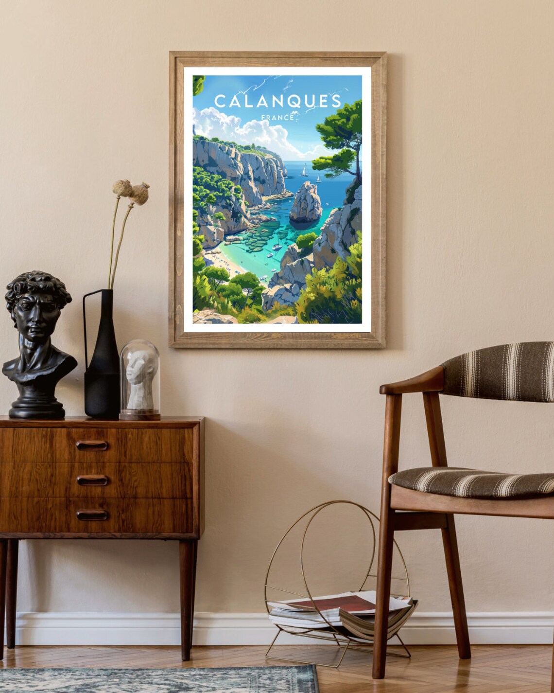 Calanques Travel Poster, France Europe Wall Art - Image 2