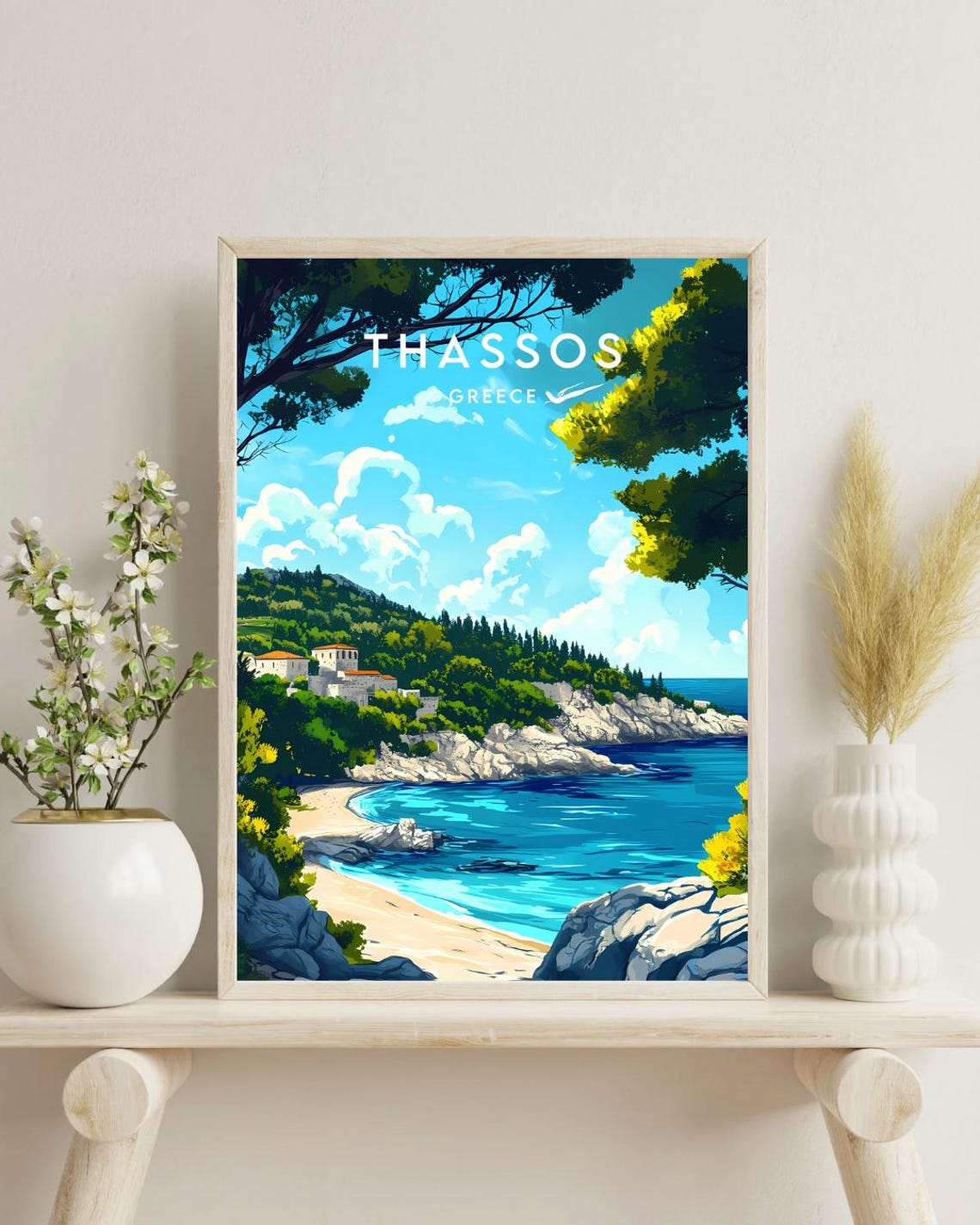 Thassos Travel Poster, Greece Europe - Image 4