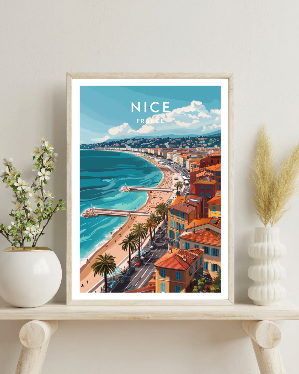 Nice Travel Print France Nice Poster France Poster Travel Wall Art France Print Poster France Europe Nice French South France - Image 4