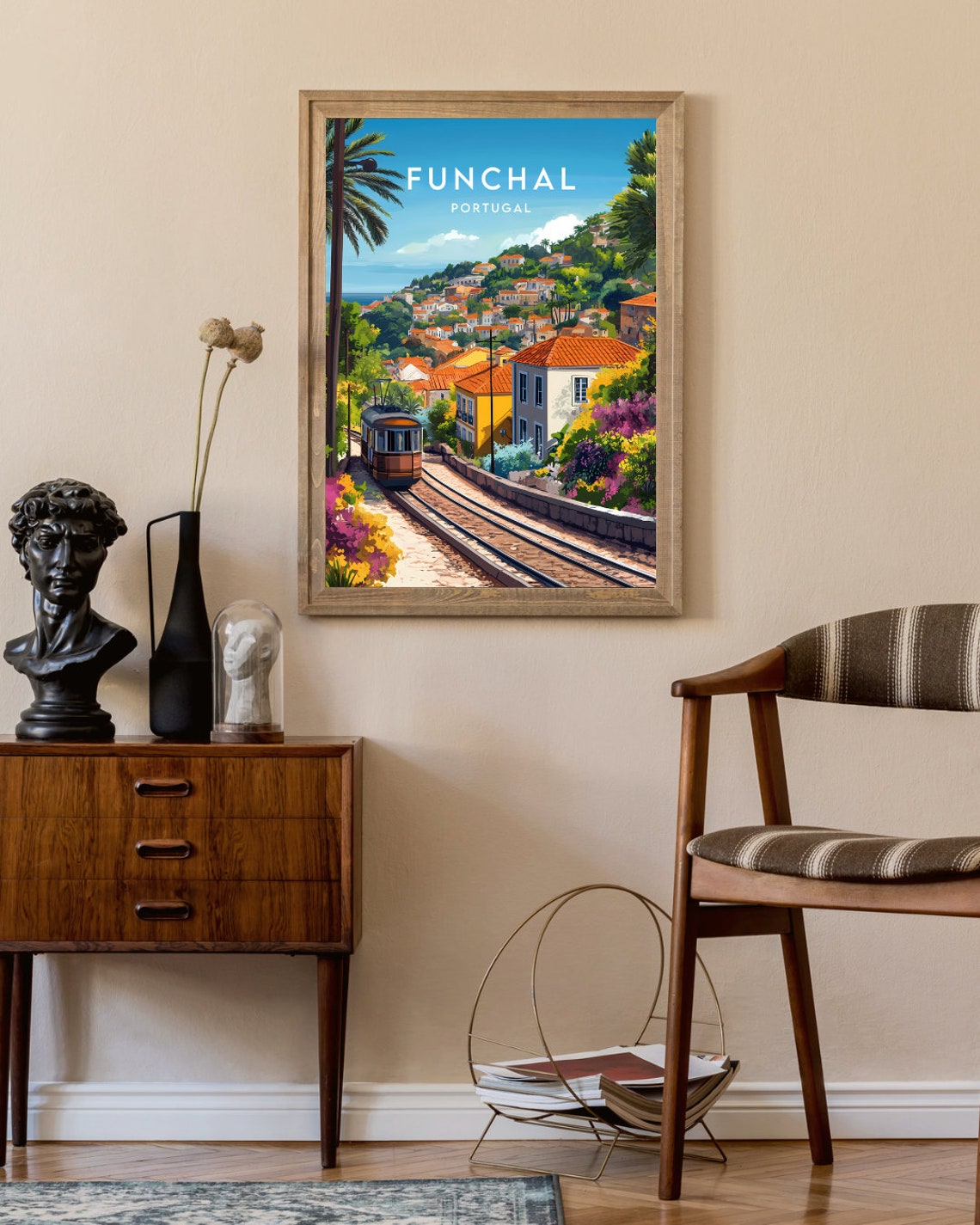 Funchal Travel Print Portugal Funchal Poster Portugal Poster Travel Wall Art Portugal Print Poster Portugal Europe Funchal Print - Image 2