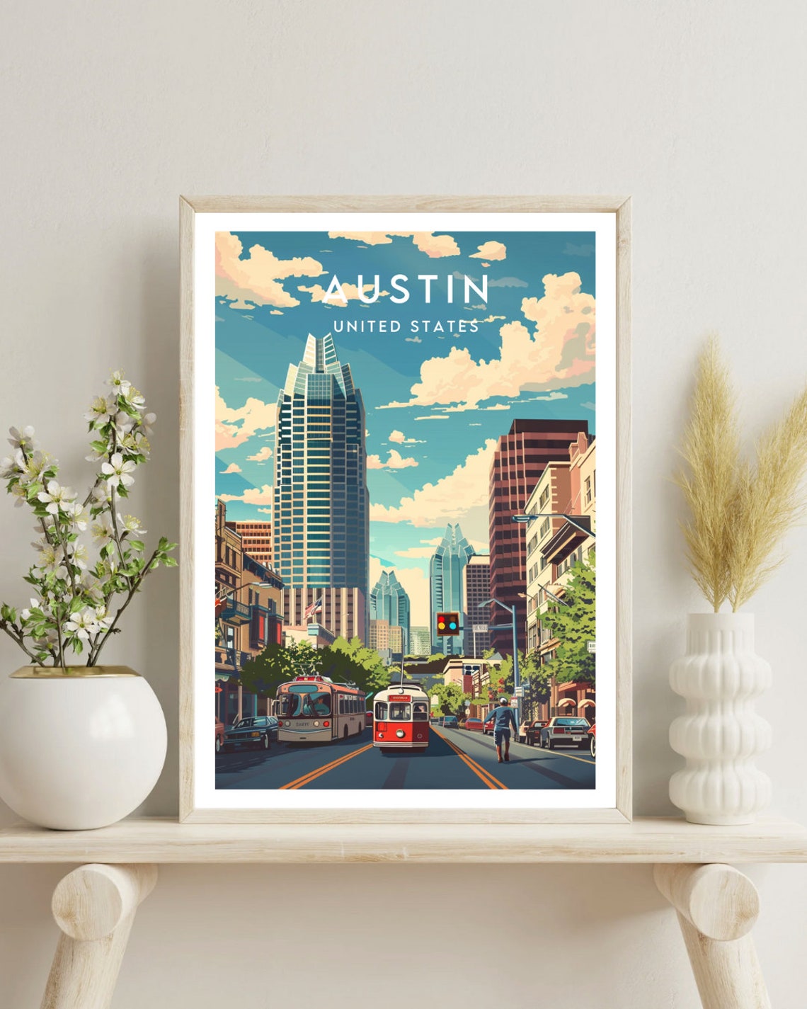Austin Travel Print United States Austin Poster America Poster Travel Wall Art America Print America Austin Usa Texas Travel - Image 4