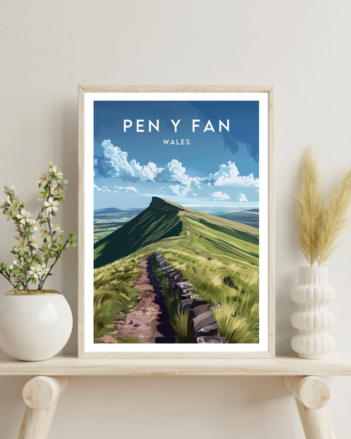 Pen Y Fan Travel Print Wales Pen Y Fan Poster Wales Poster Travel Wall Art Wales Print Poster Wales Europe Pen Y Fan Welsh Print - Image 4