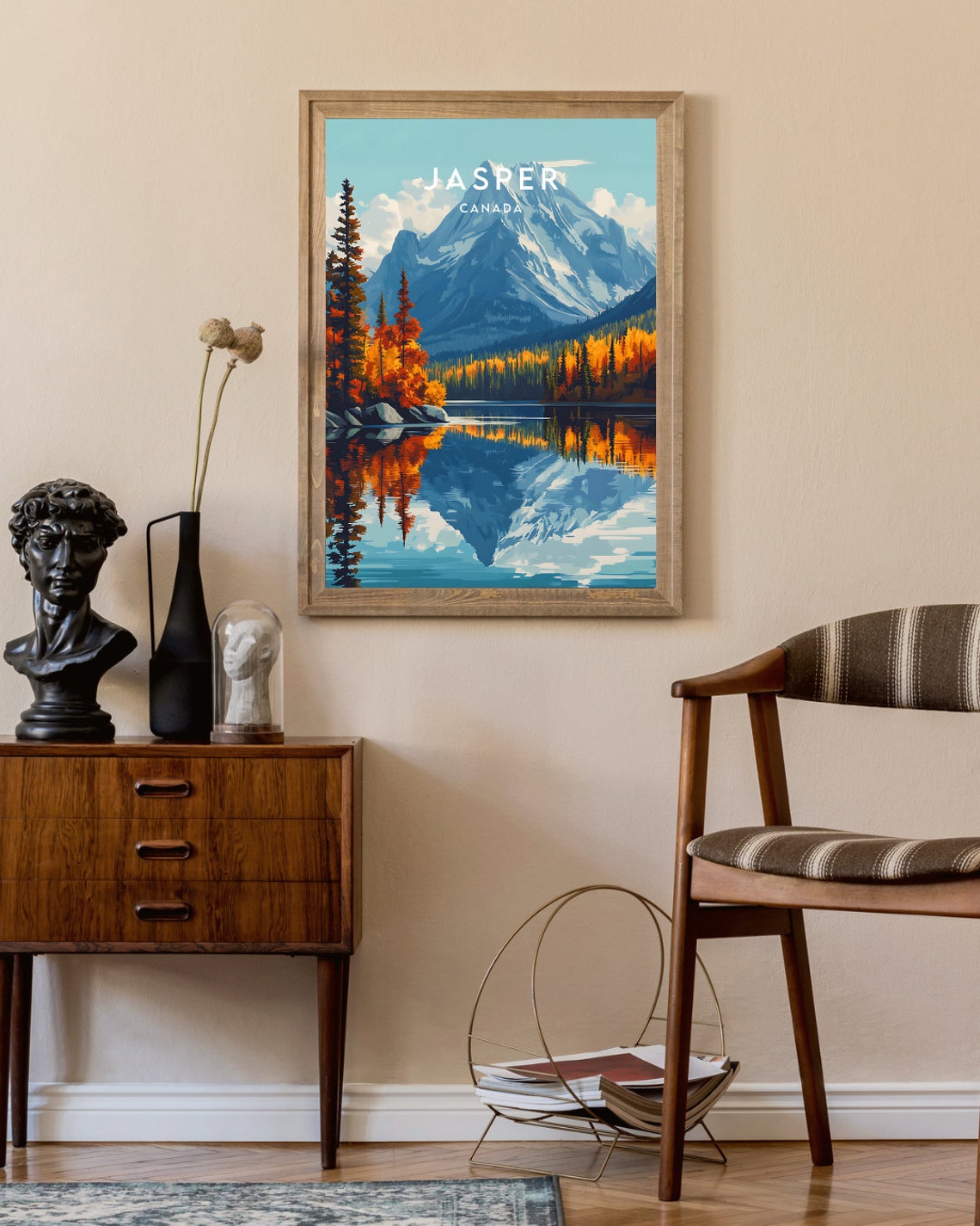 Jasper Canada Rocky Mountains Alpine Lake Vintage Travel Poster - Image 2