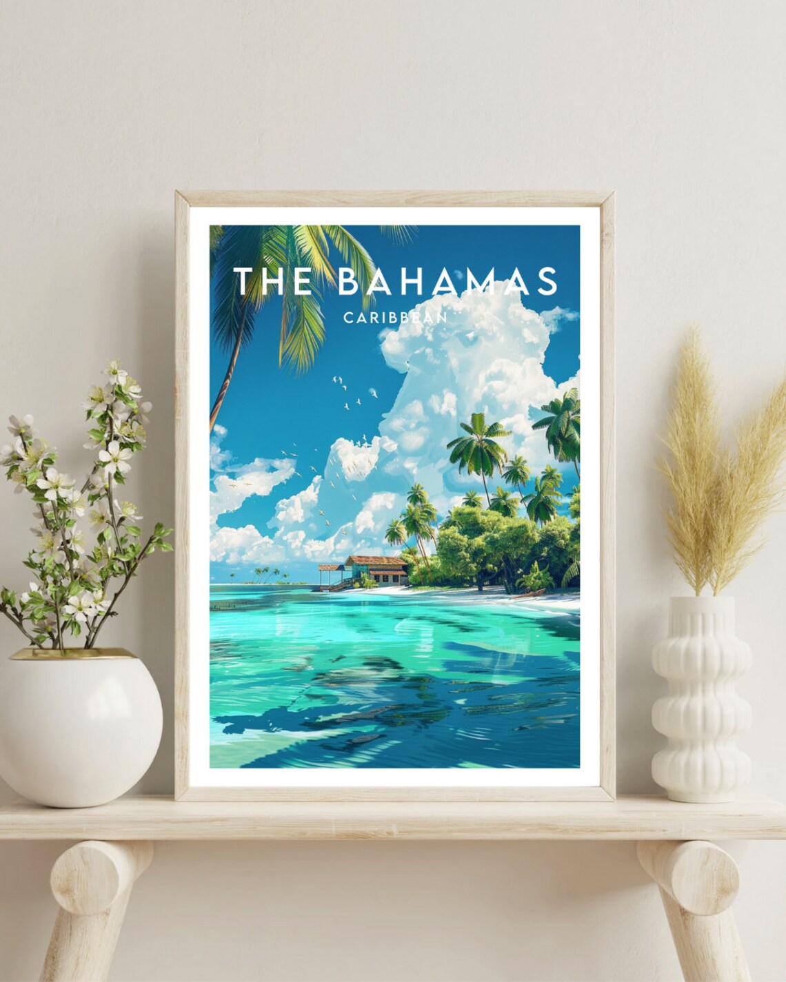 The Bahamas Caribbean Travel Poster, World Art - Image 4