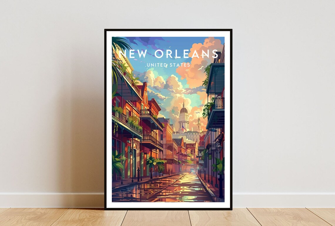New Orleans Travel Wall Art Print