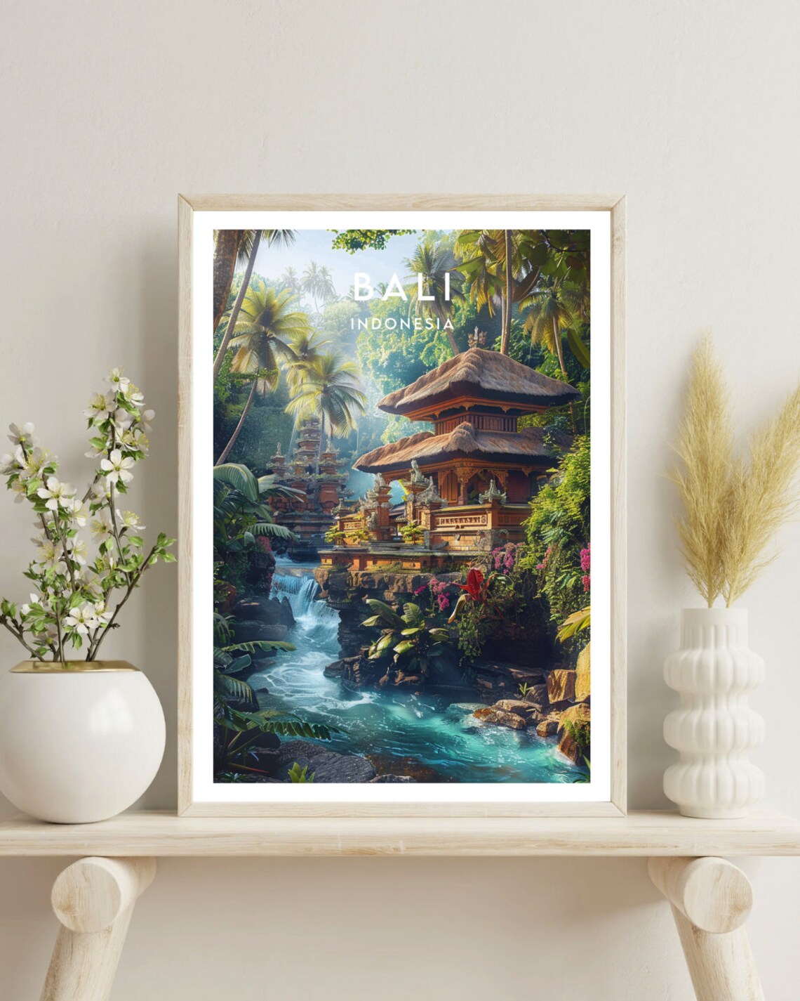Bali Travel Poster, Ubud Indonesia Asia Wall Art - Image 4