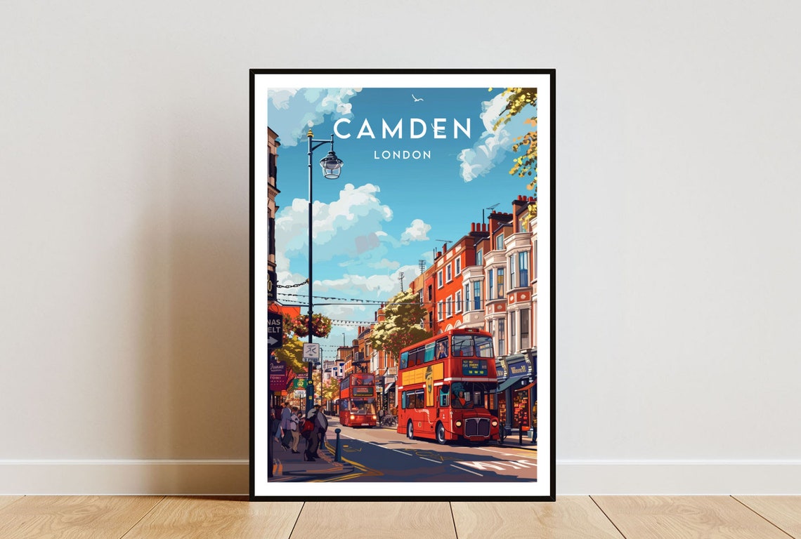 Camden Travel Print London Camden Poster London Poster Travel Wall Art London Print Poster England Europe London Camden Market