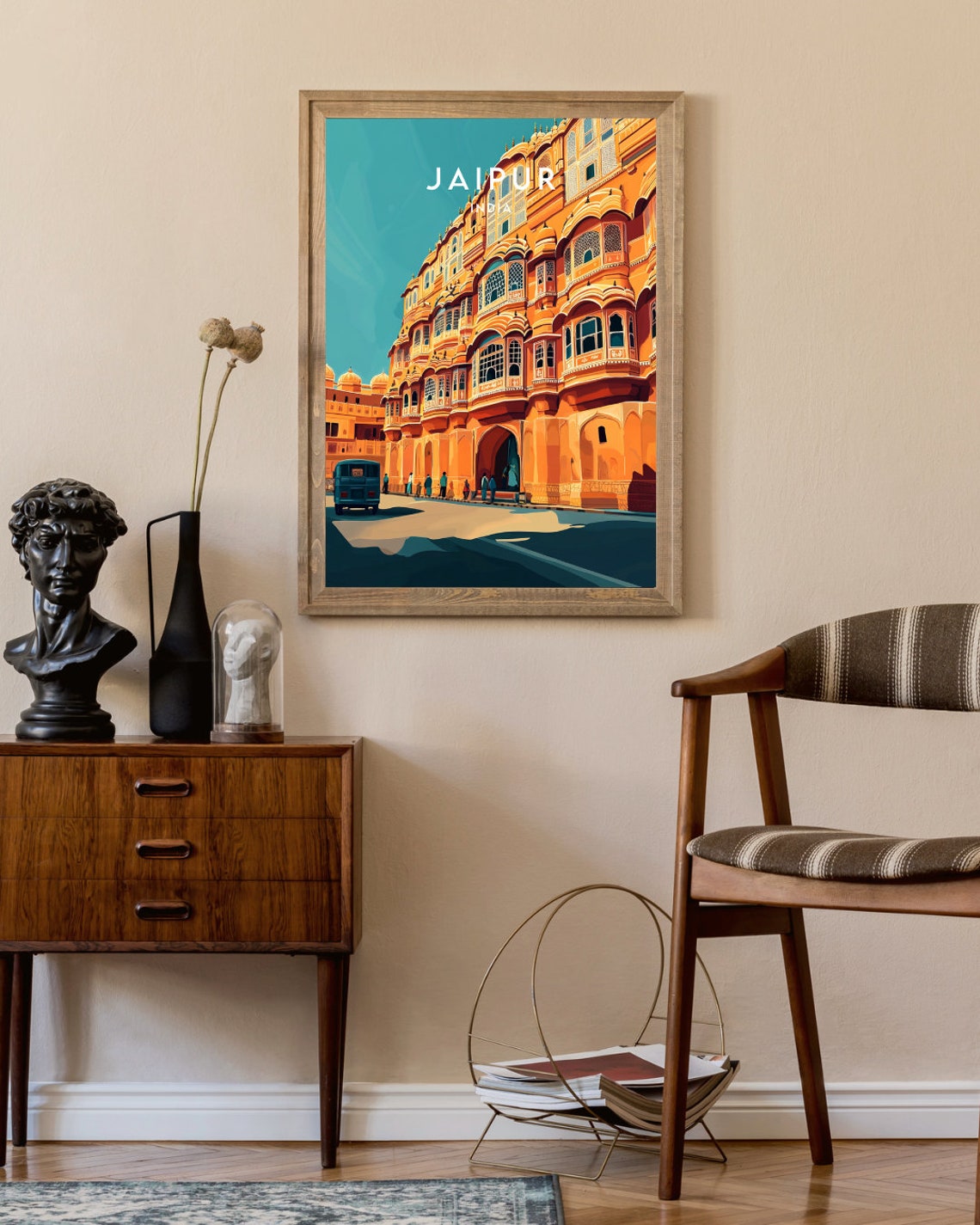 Jaipur Travel Print India Jaipur Poster India Poster Travel Wall Art India Print Hawa Mahal Hawa Mahal Poster Rajasthan Poster - Image 2