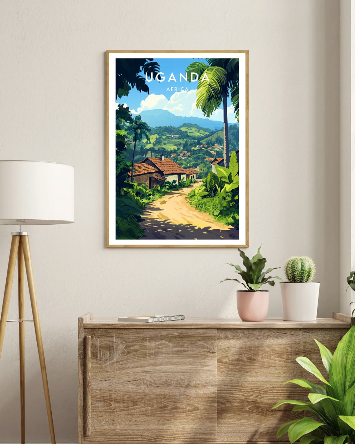 Uganda Travel Print Africa Uganda Poster Africa Poster Travel Wall Art Africa Print Uganda Wall Art Uganda Africa Wall Art Kampala - Image 3