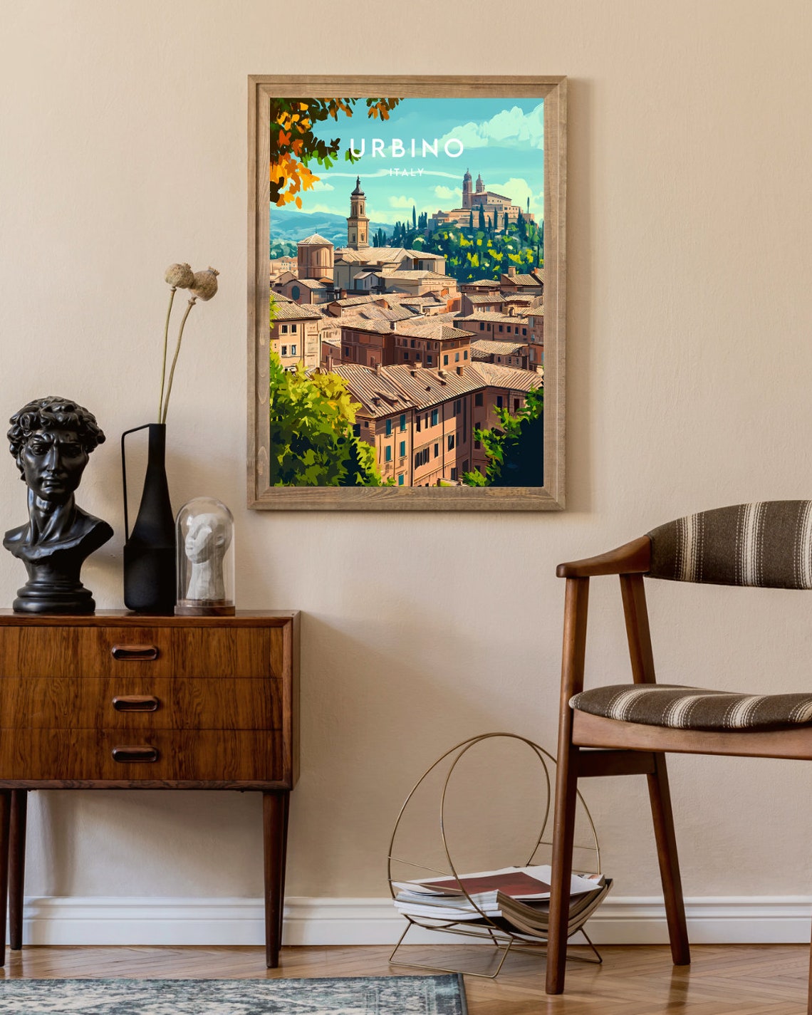 Urbino Travel Print Italy Urbino Poster Italy Poster Travel Wall Art Italy Print Italy Wall Art Europe Urbino Print Italian Print - Image 2