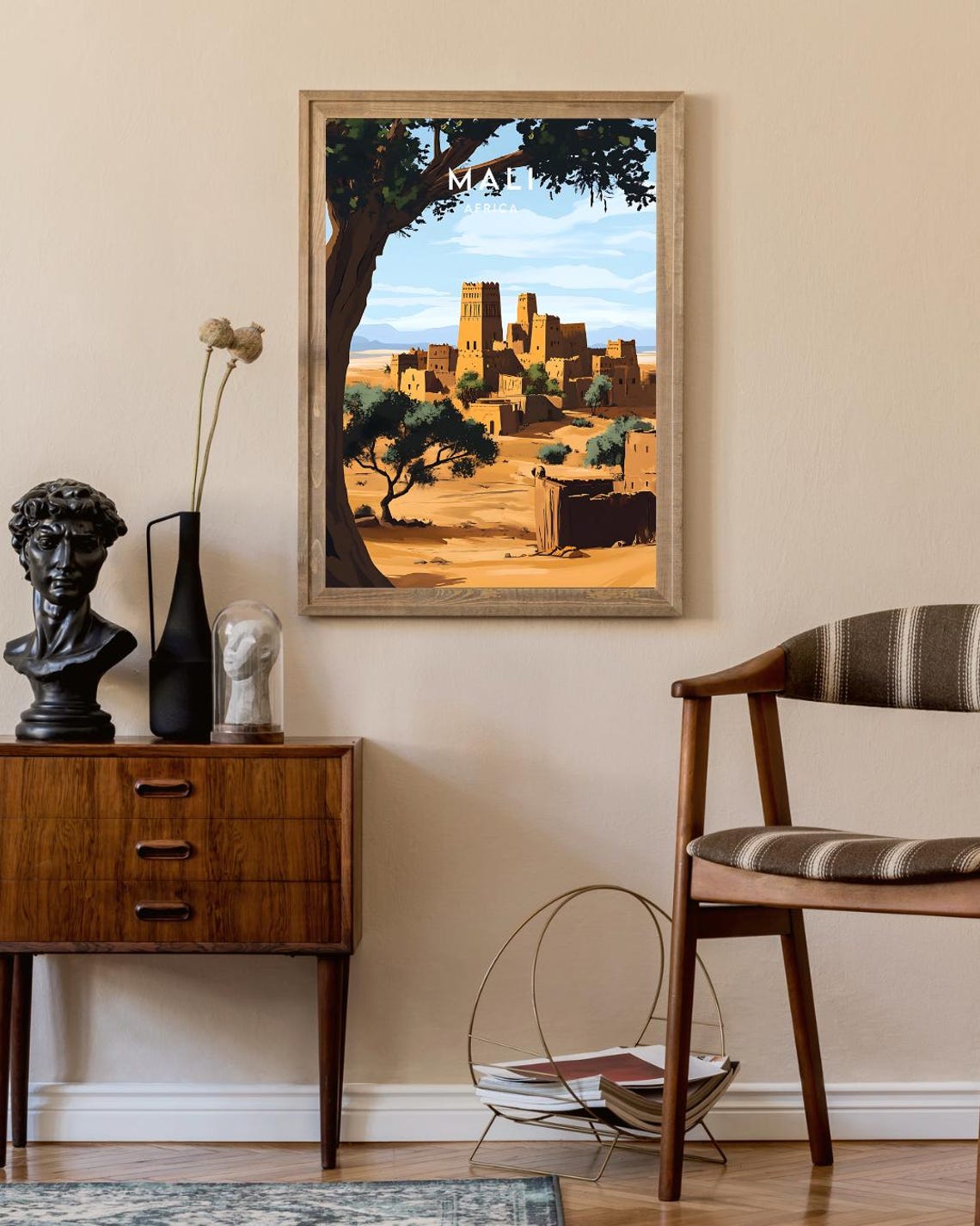 Mali Travel Print Africa Mali Poster Africa Poster Travel Wall Art Africa Print Mali Wall Art Mali Print Bamako Poster Bamako Art - Image 2