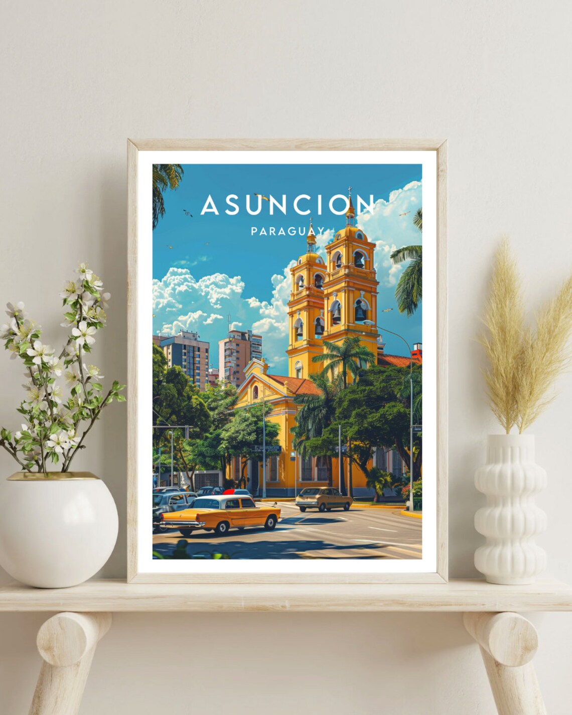 Asuncion Travel Poster, Paraguay South America - Image 4
