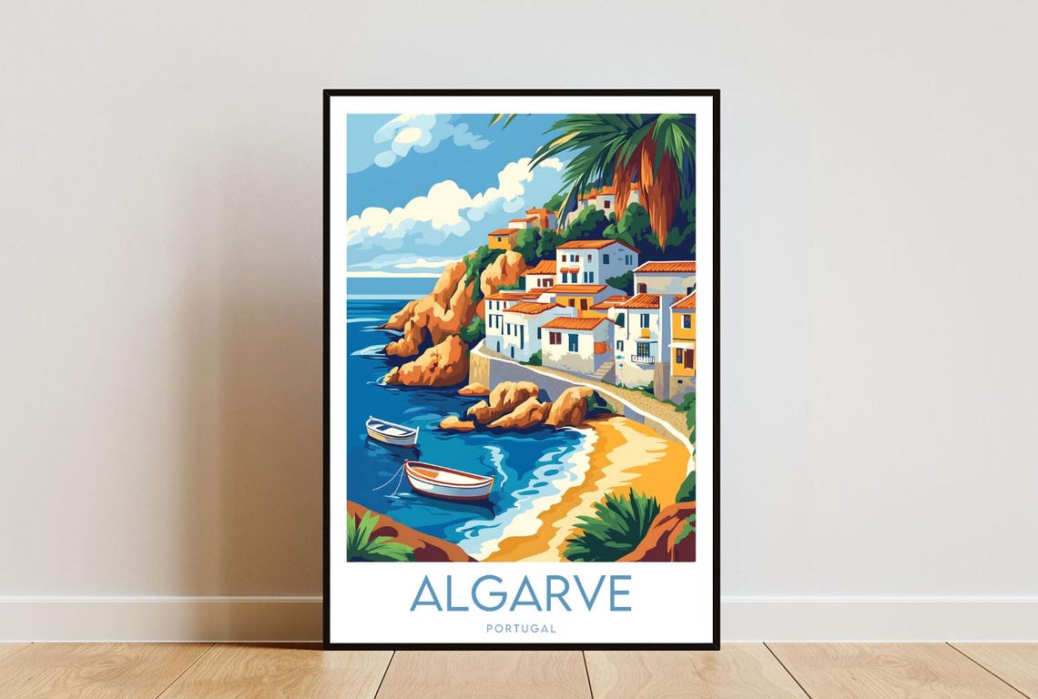 Algarve Travel Print Portugal Algarve Poster Portugal Poster Travel Wall Art Portugal Print Portugal Wall Art Europe Algarve Print