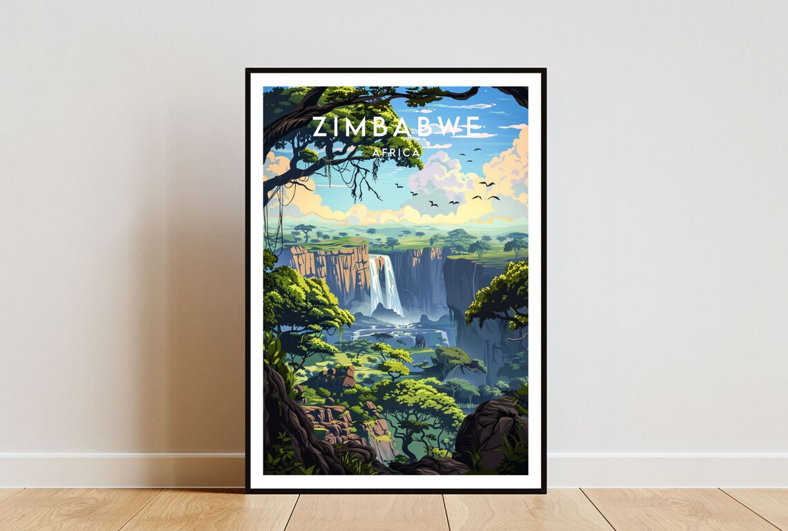 Zimbabwe Travel Wall Art Print