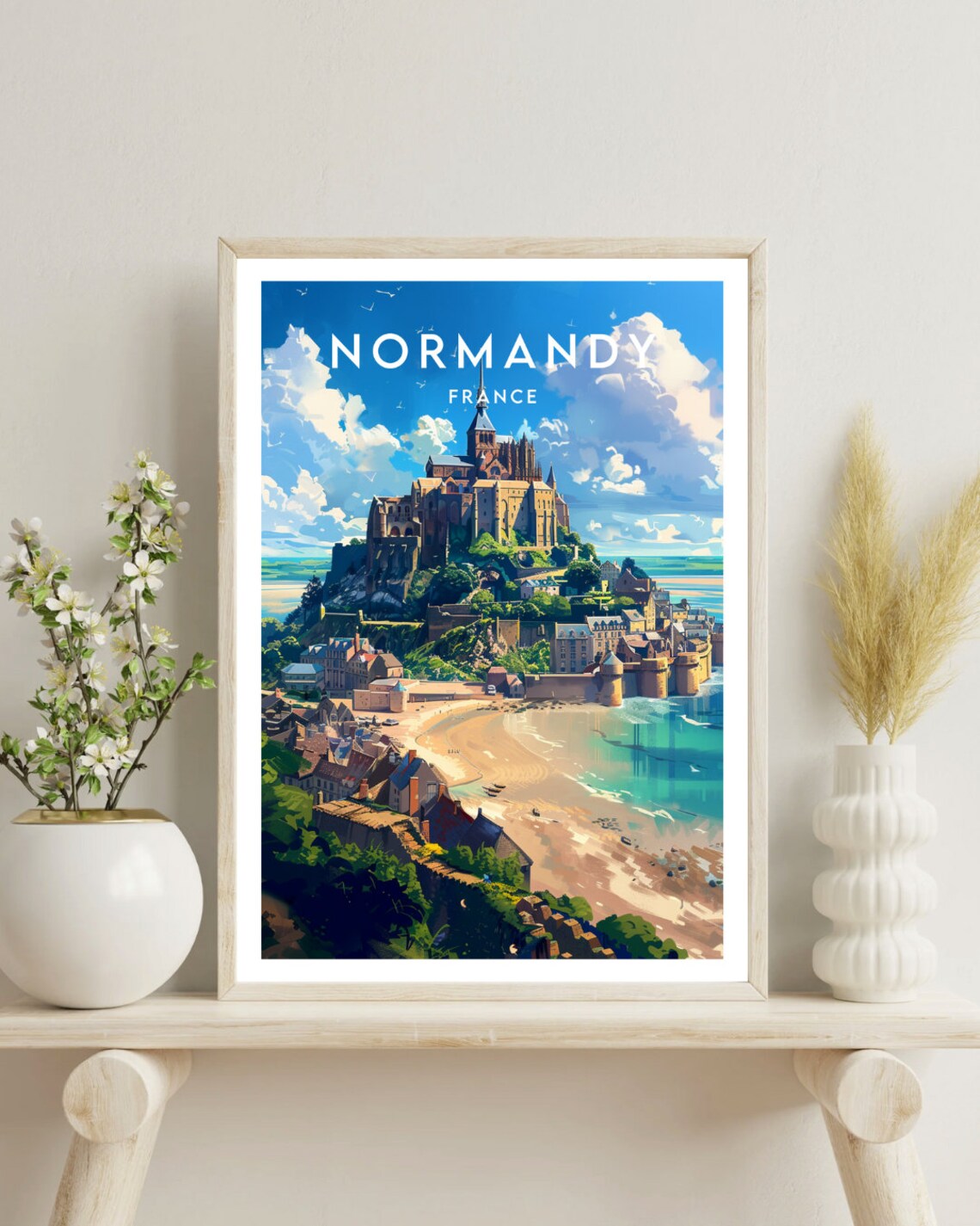 Normandy Travel Poster, France Europe Wall Art - Image 4