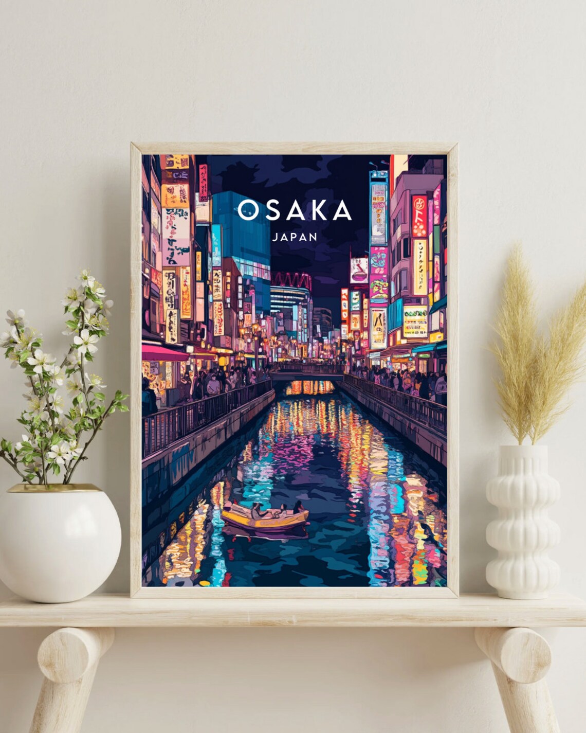 Osaka Travel Print, Japan City Wall Art - Image 4
