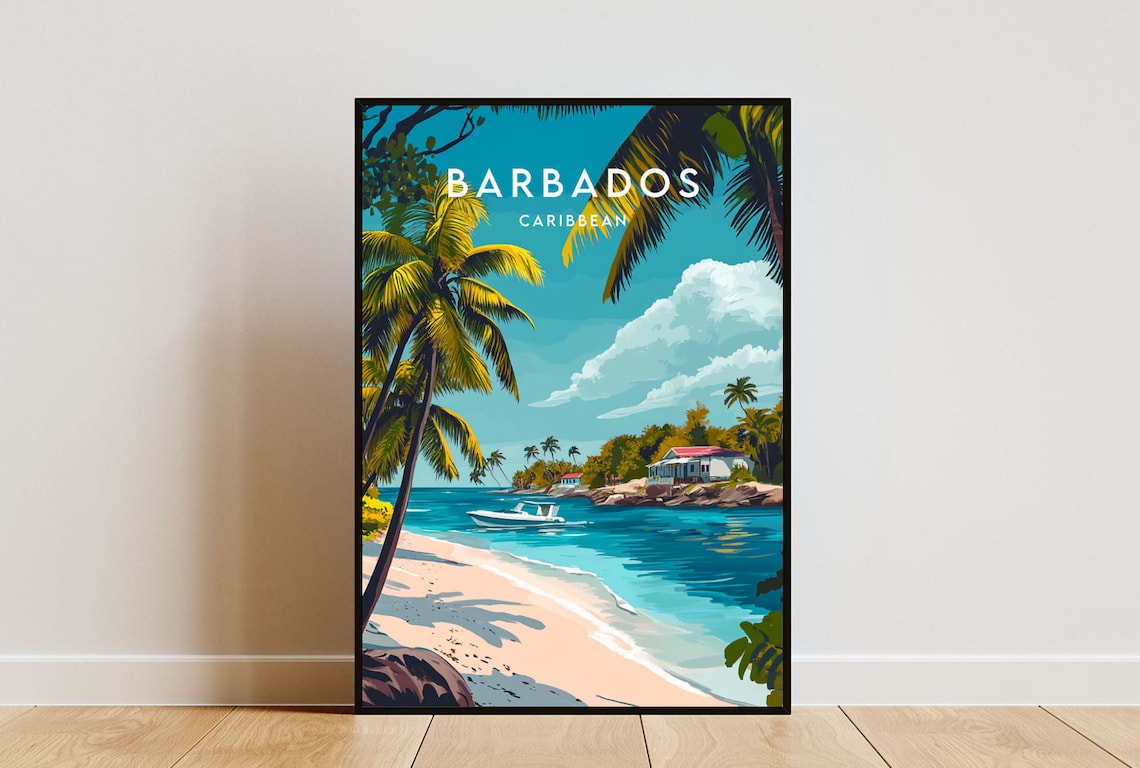 Barbados Travel Print Caribbean Art Print