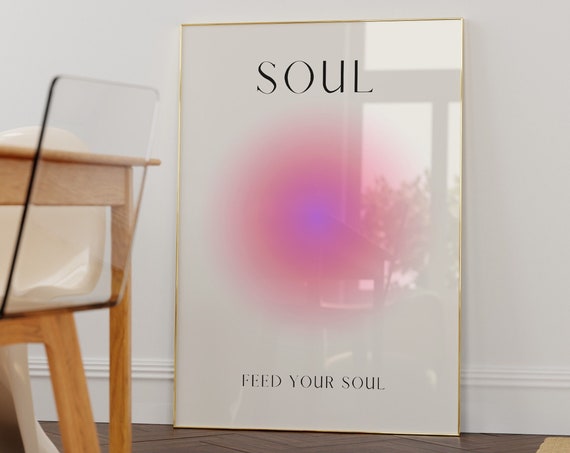 Positive Aura Postersaura Energy Spiritual Gradient Wall Arty2k Aesthetic Room Decortrendy Wall Artspiritual Zen Wall Artsoul Aura Art
