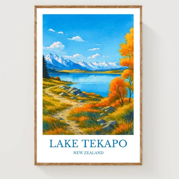 Lake Tekapo Travel Poster