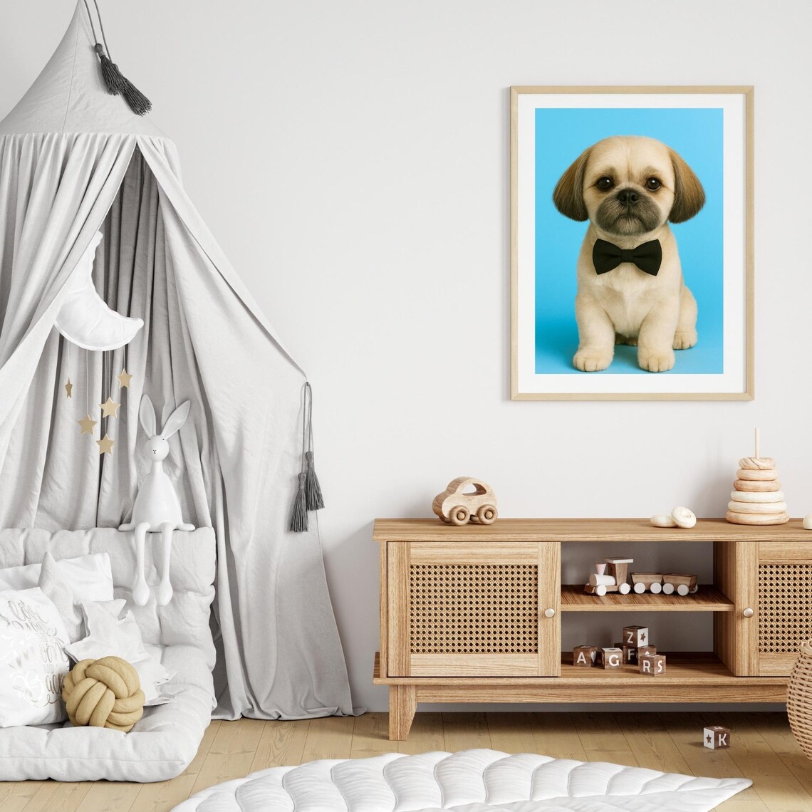 Shih Tzu Portrait, Cute Dog Nursery Poster