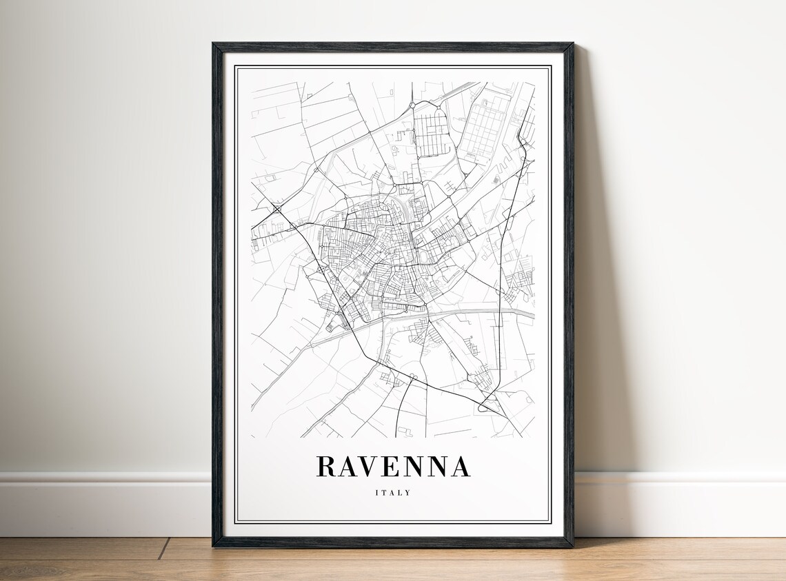 Ravenna Italy Emilia Romagna Minimalist City Street Map Poster - Image 5