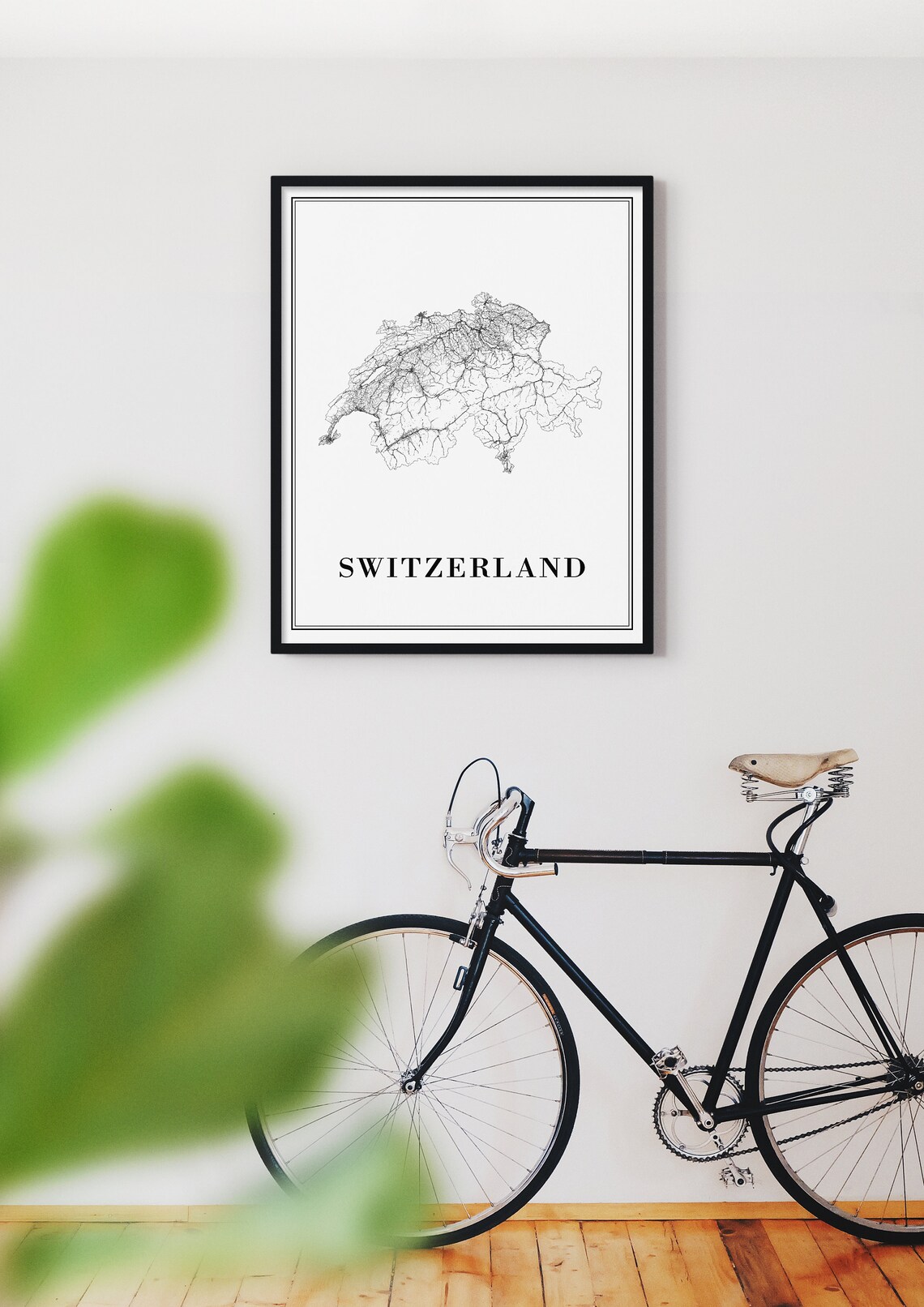 Switzerland Country Outline Minimalist Travel Map Wall Poster - Image 4