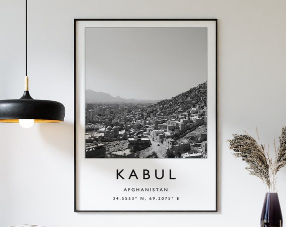 Kabul Travel Print Kabul Travel Poster Afghanistan Travel Poster Travel Art Travel Poster Black And White Art Travel Gift A1a2a3a4