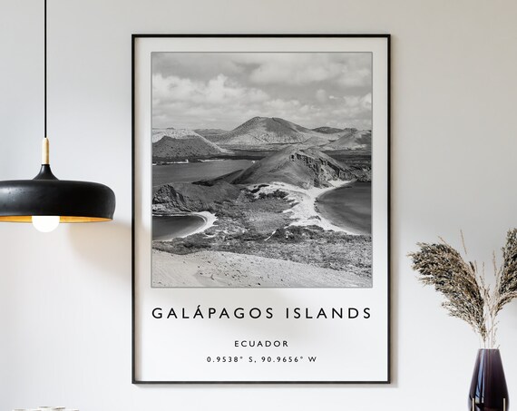 Galapagos Islands Ecuador Travel Print Ecuador Travel Poster Ecuador Travel Print South America Travel Poster Travel Gift