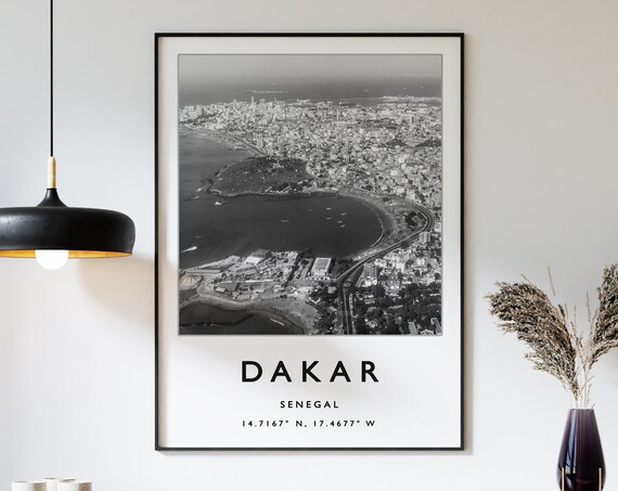 Dakar Travel Print Dakar Travel Poster African Travel Poster Senegal Travel Art Print African Wall Art African Travel Print