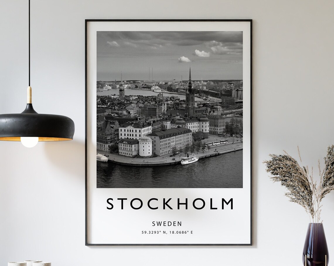 Stockholm Travel Poster, Sweden Travel Art Print