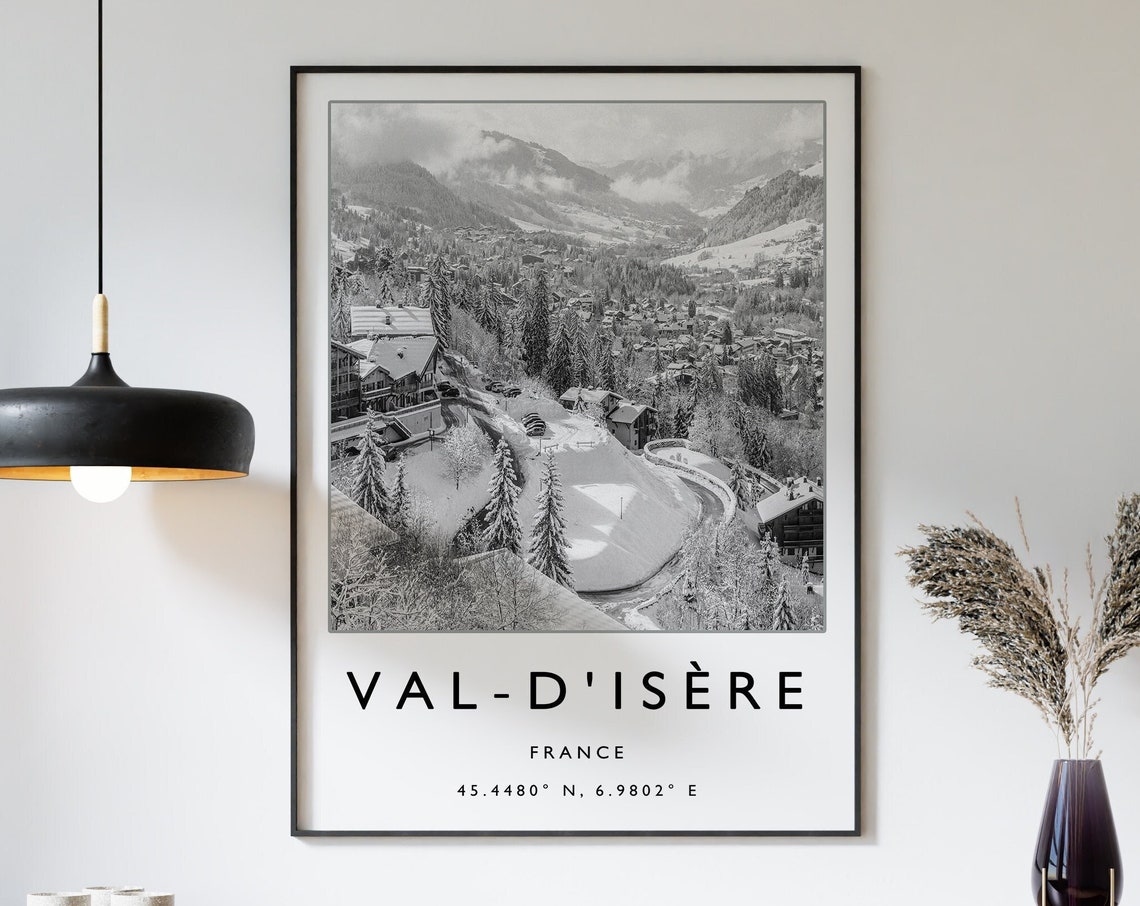 Skiing Travel Poster Val Disre France Ski Print France Travel Print Skiing Wall Art Skiing Print Winter Sport Art Gift A1a2a3a4