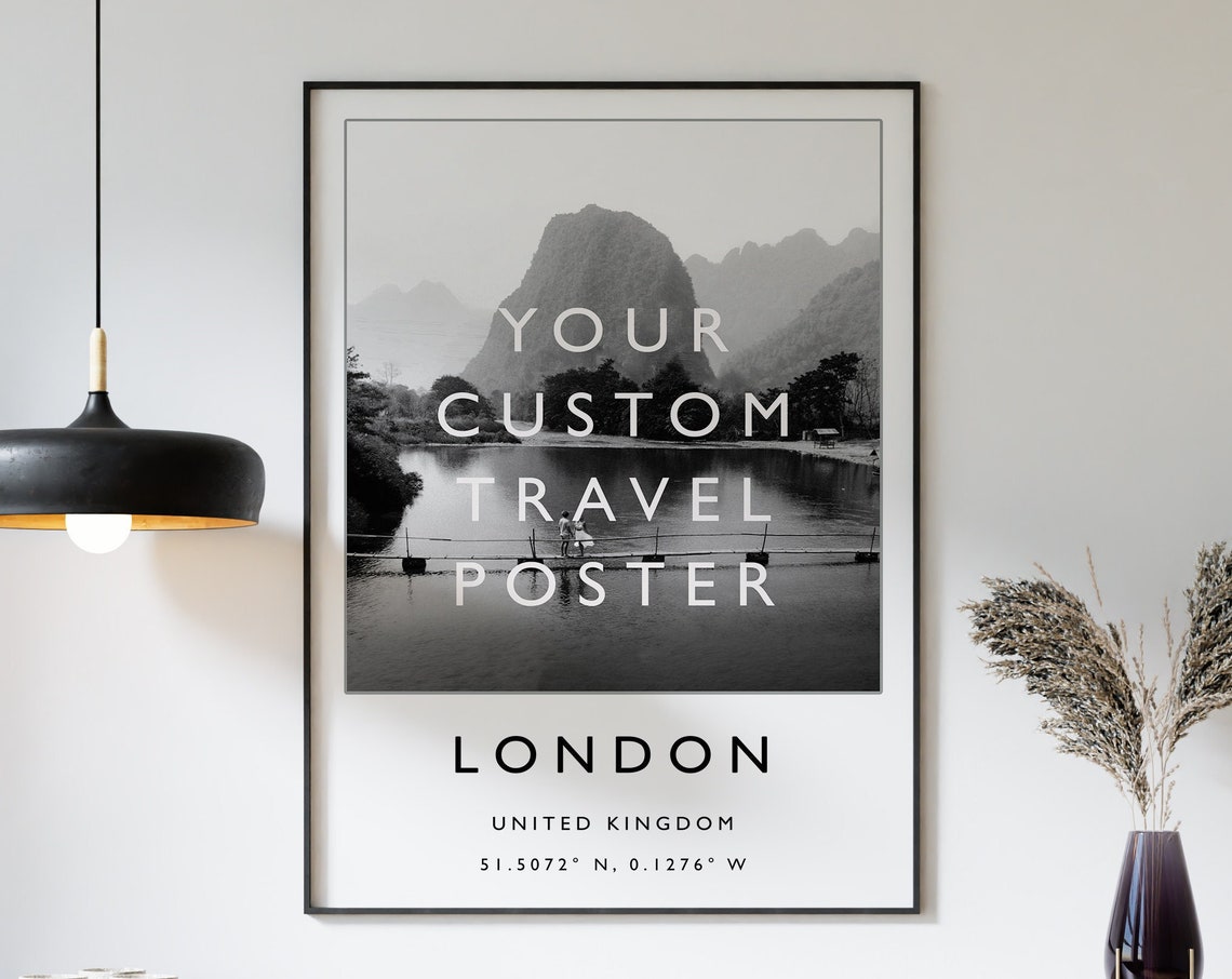Custom Travel Print Choose Your Own Travel Poster Personalised Travel Wall Art Travel Art Travel Decor Travel Gift Spain Italy Travel