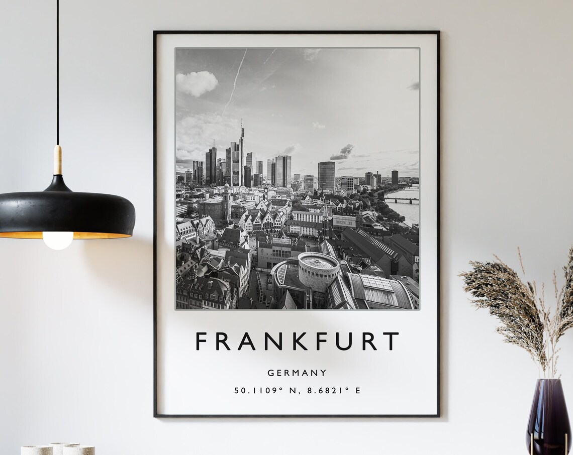Frankfurt Minimalist Travel Poster, Germany Art Print