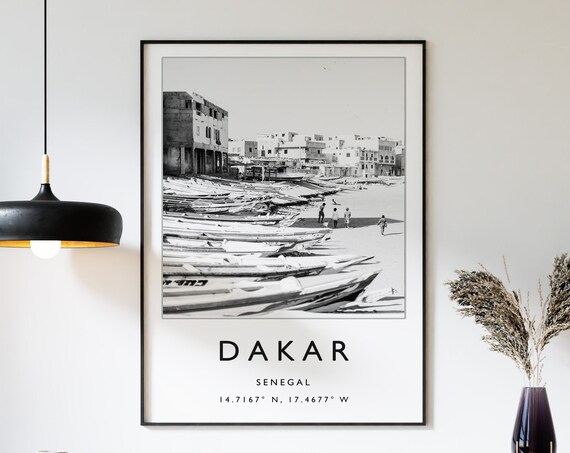 Dakar Travel Poster, Senegal Travel Art Print