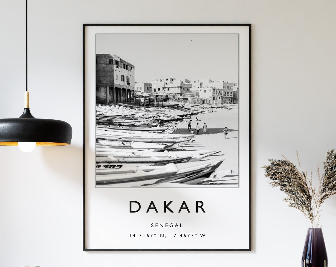 Dakar Travel Poster, Senegal Travel Art Print