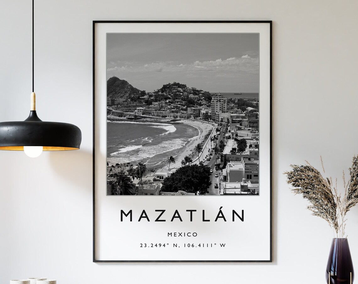 Mazatln Travel Print Poster Mexico Caribbean Beach Sea Art Gift A1a2a3a4