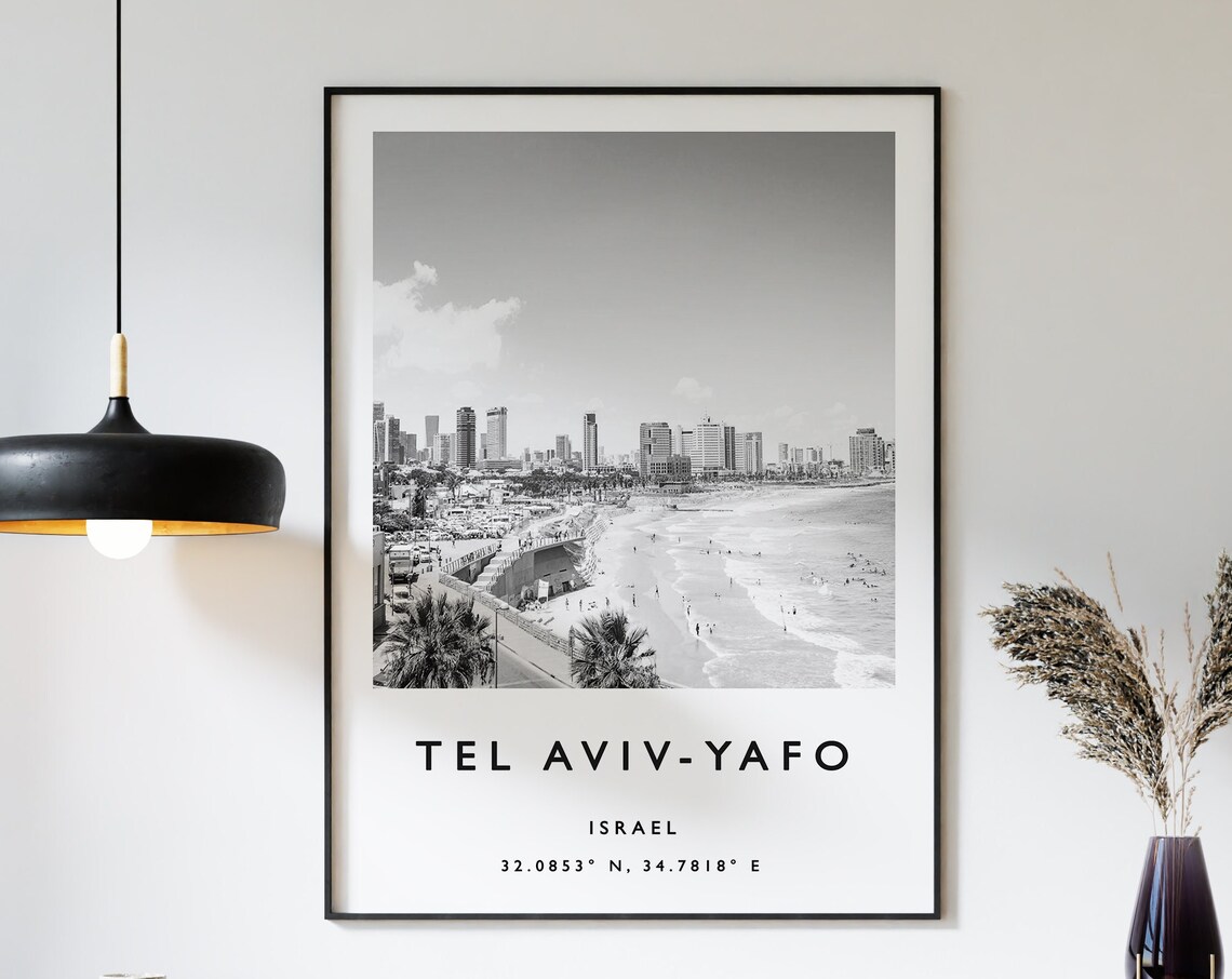 Tel Aviv Travel Poster, Israel Travel Art Print