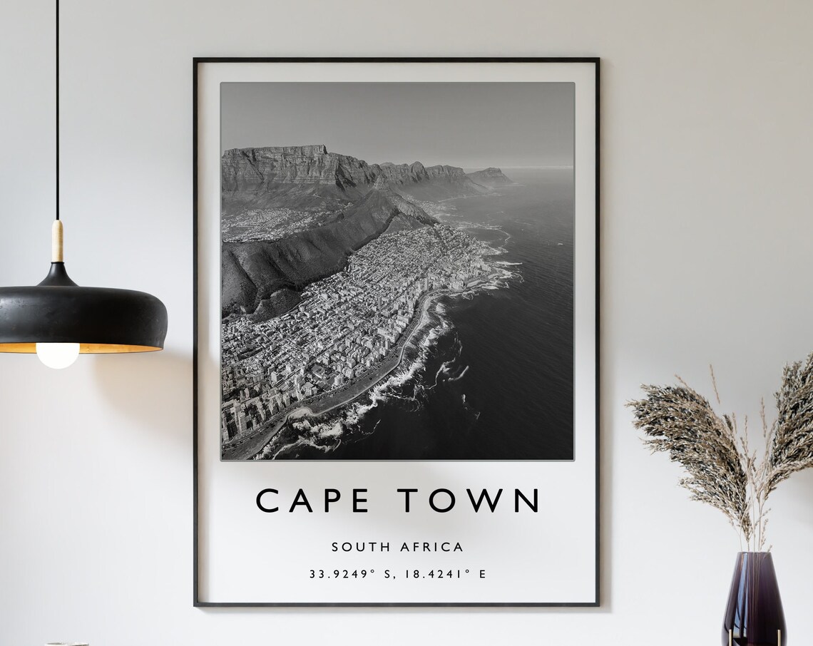 Cape Town Travel Poster, South Africa Travel Art