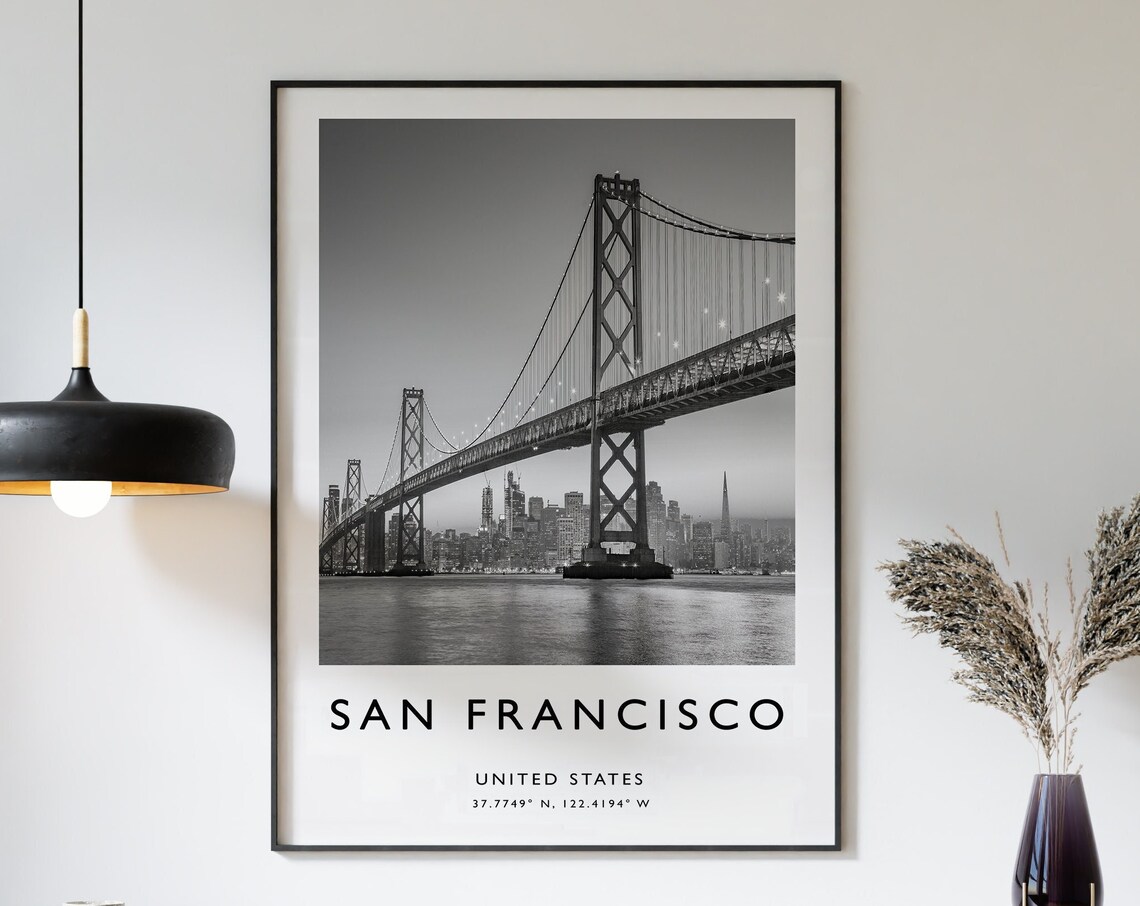 San Francisco Travel Poster, California Travel Art