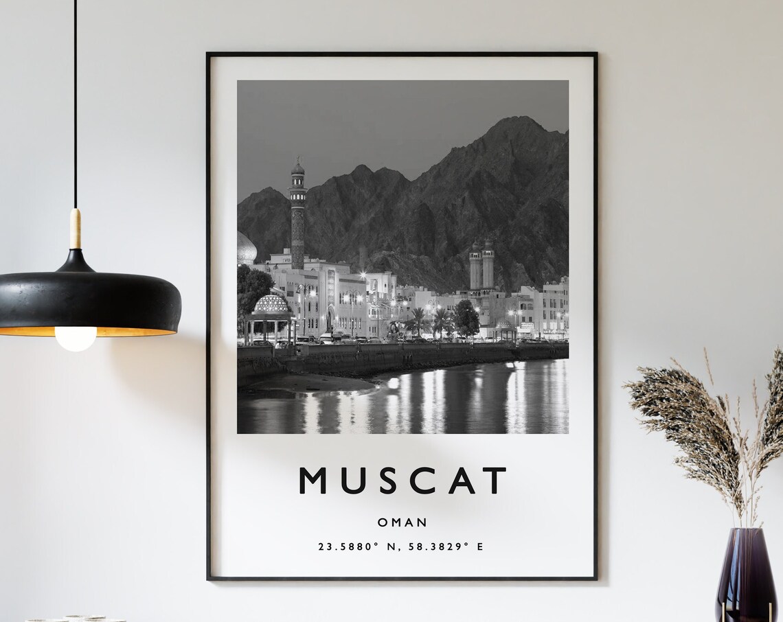 Muscat Travel Poster, Oman Travel Art Print