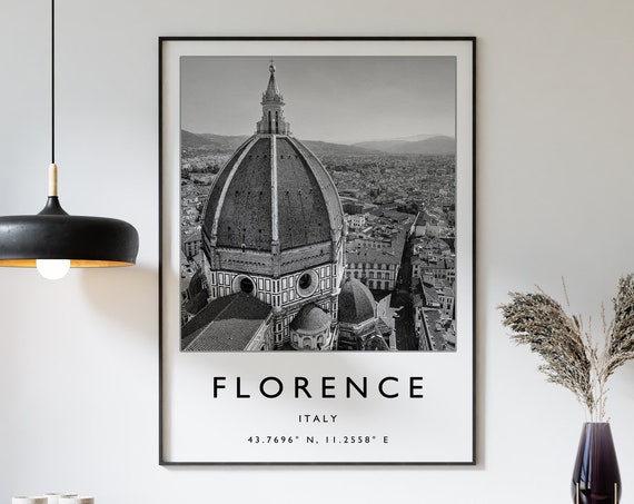Florence Minimalist Travel Poster, Italy Travel Print